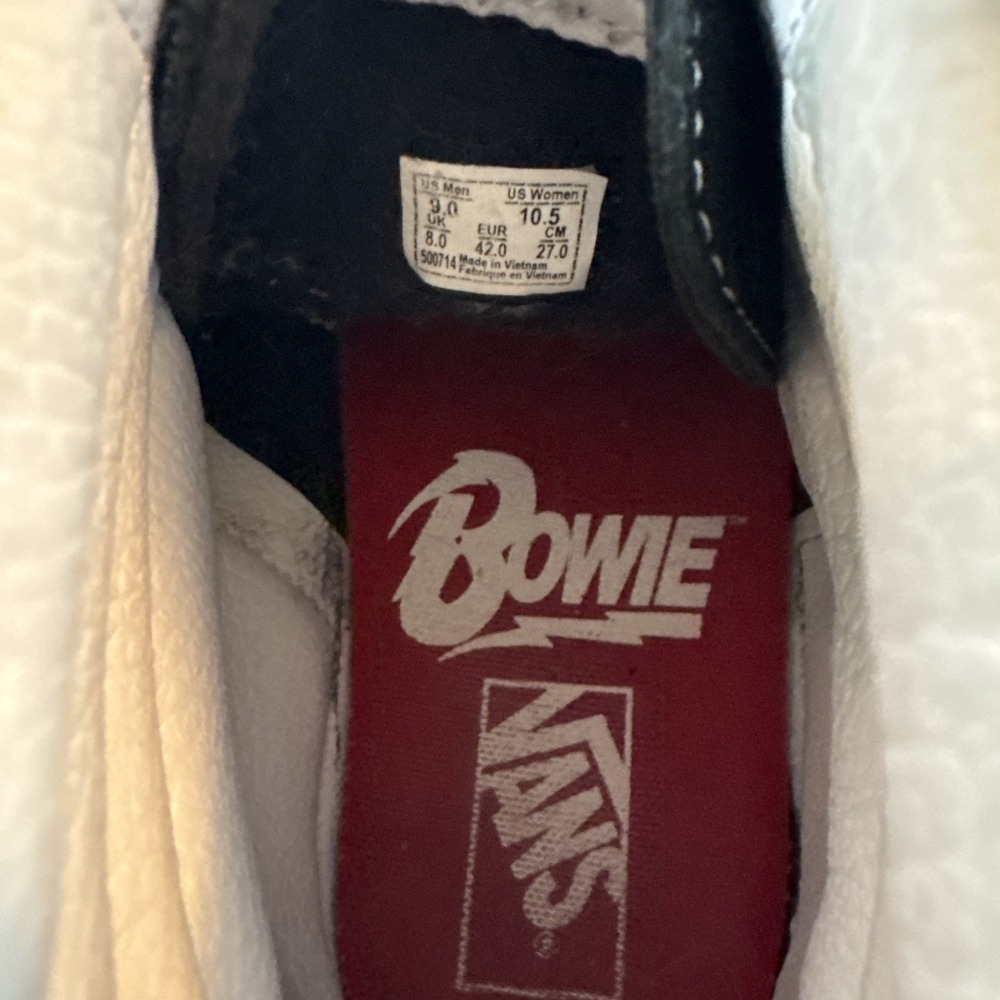 Vans Sk8-Hi Shoes Mens Size 9 Womens 10.5 David Bowie Checkerboard 2019 - Picture 6 of 12